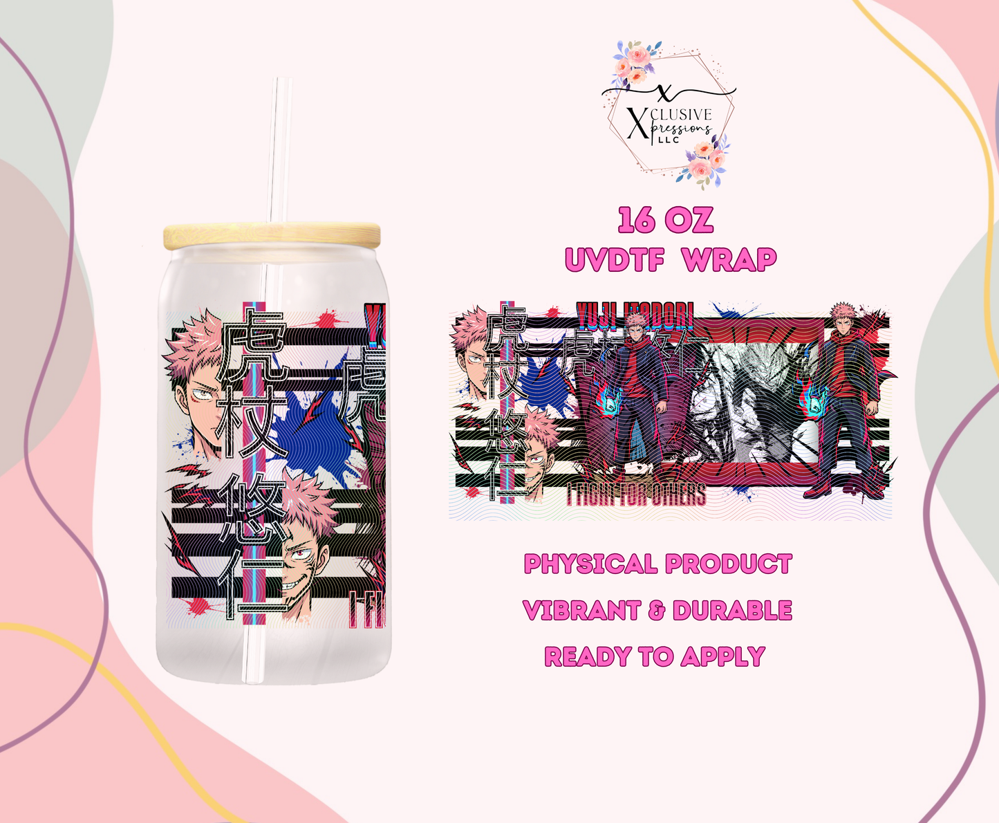 #1217 JJK Itadori, UVDTF P2O