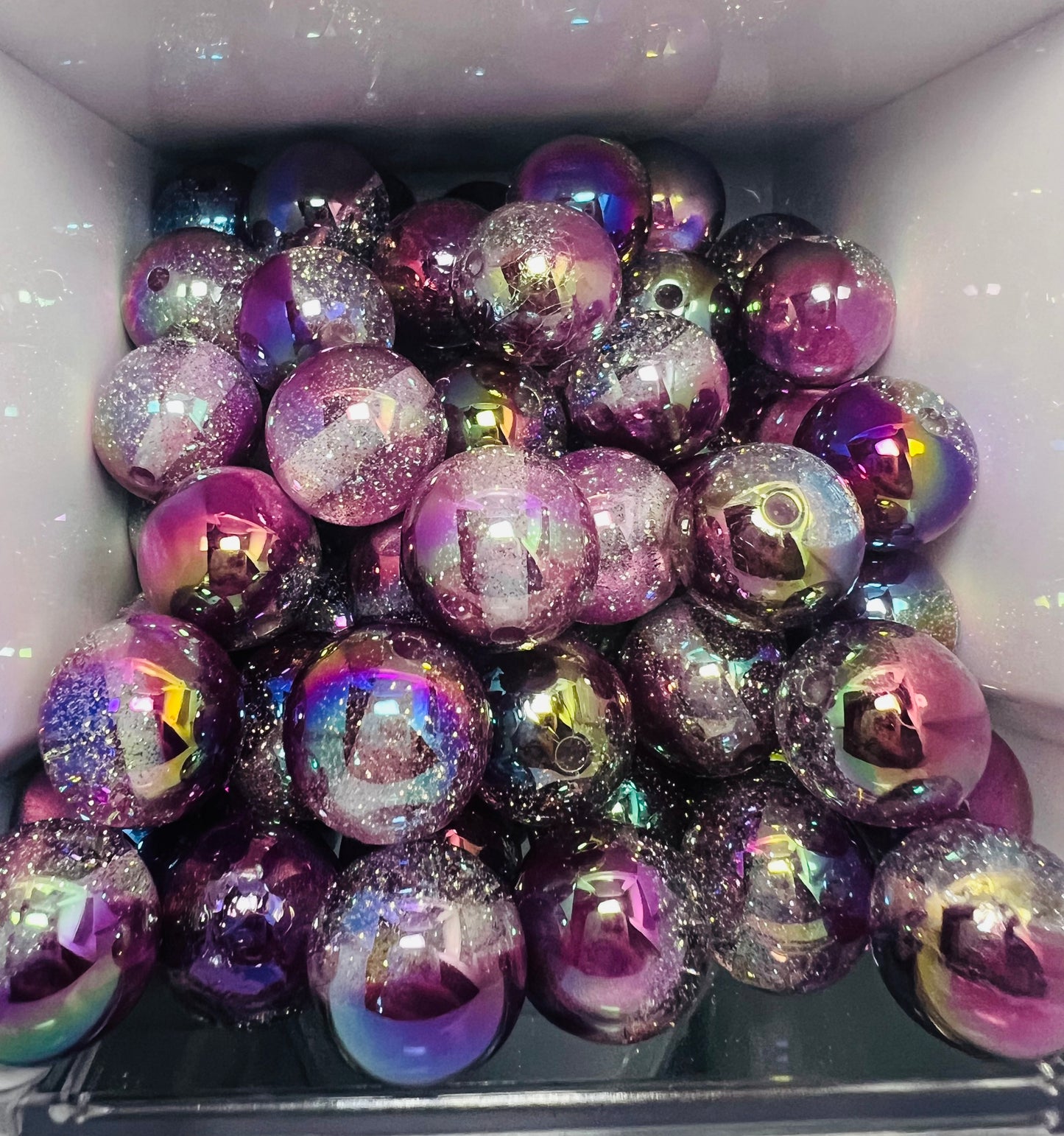 Gradient Glitter, 15 mm Acrylic Beads