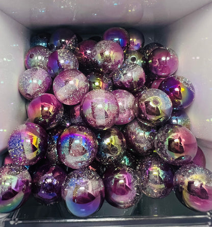 Gradient Glitter, 15 mm Acrylic Beads