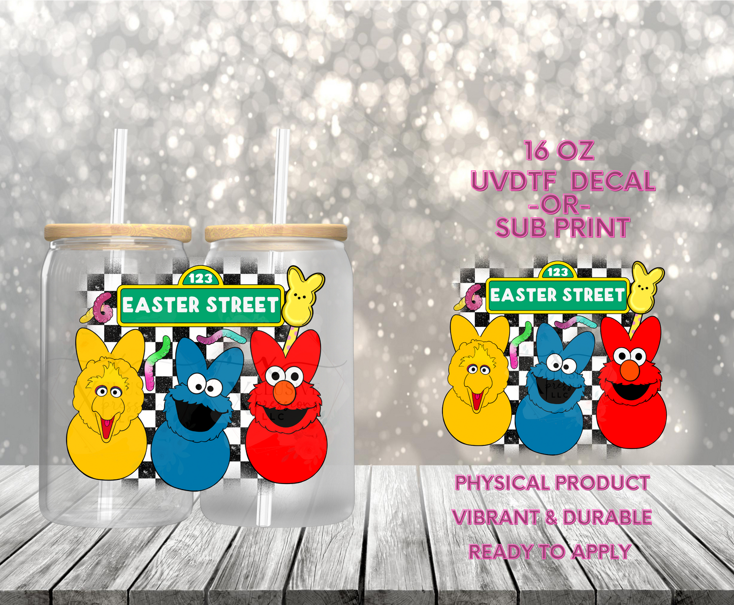 #979 Sesame Easter, 16 oz POD Decal