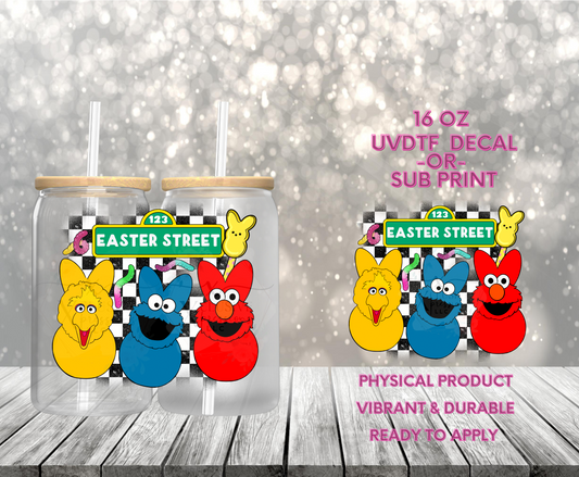 #979 Sesame Easter, 16 oz POD Decal