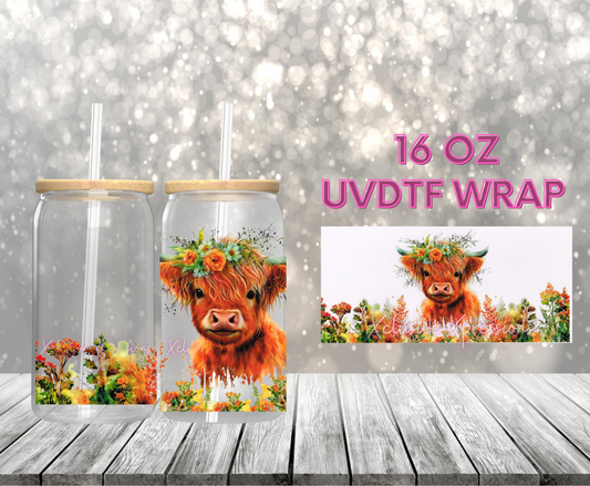 #432 Highland Cow, 16 oz UVDTF