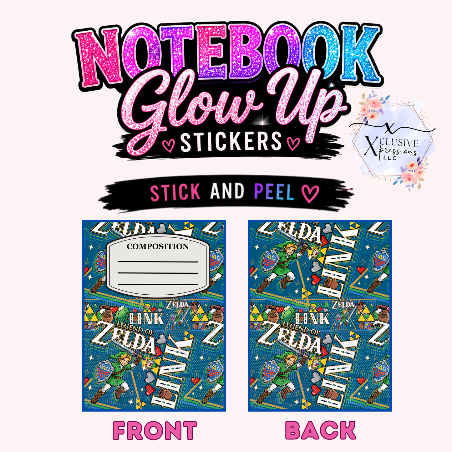 Zelda, Notebook Glow Up™ Stickers