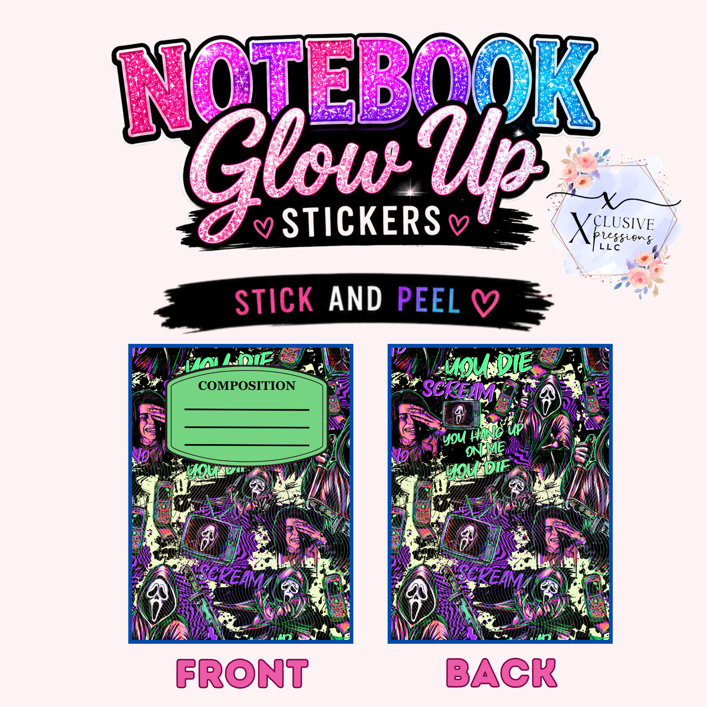 Scream, Notebook Glow Up™ Stickers