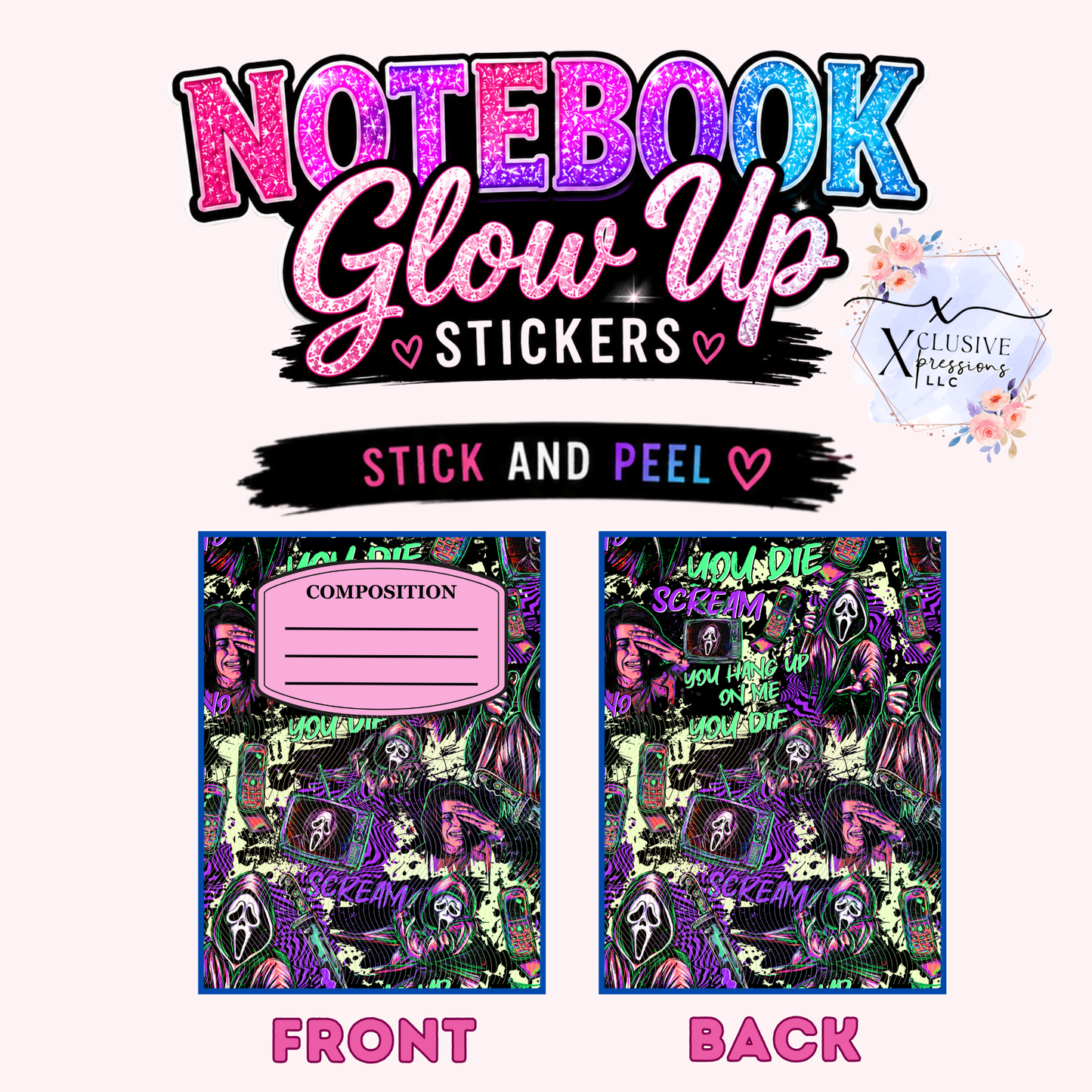 Scream, Notebook Glow Up™ Stickers