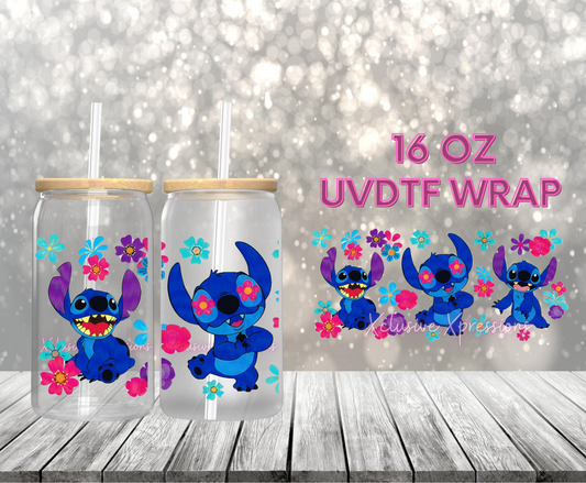 #289 Stich Flowers, 16 oz UVDTF
