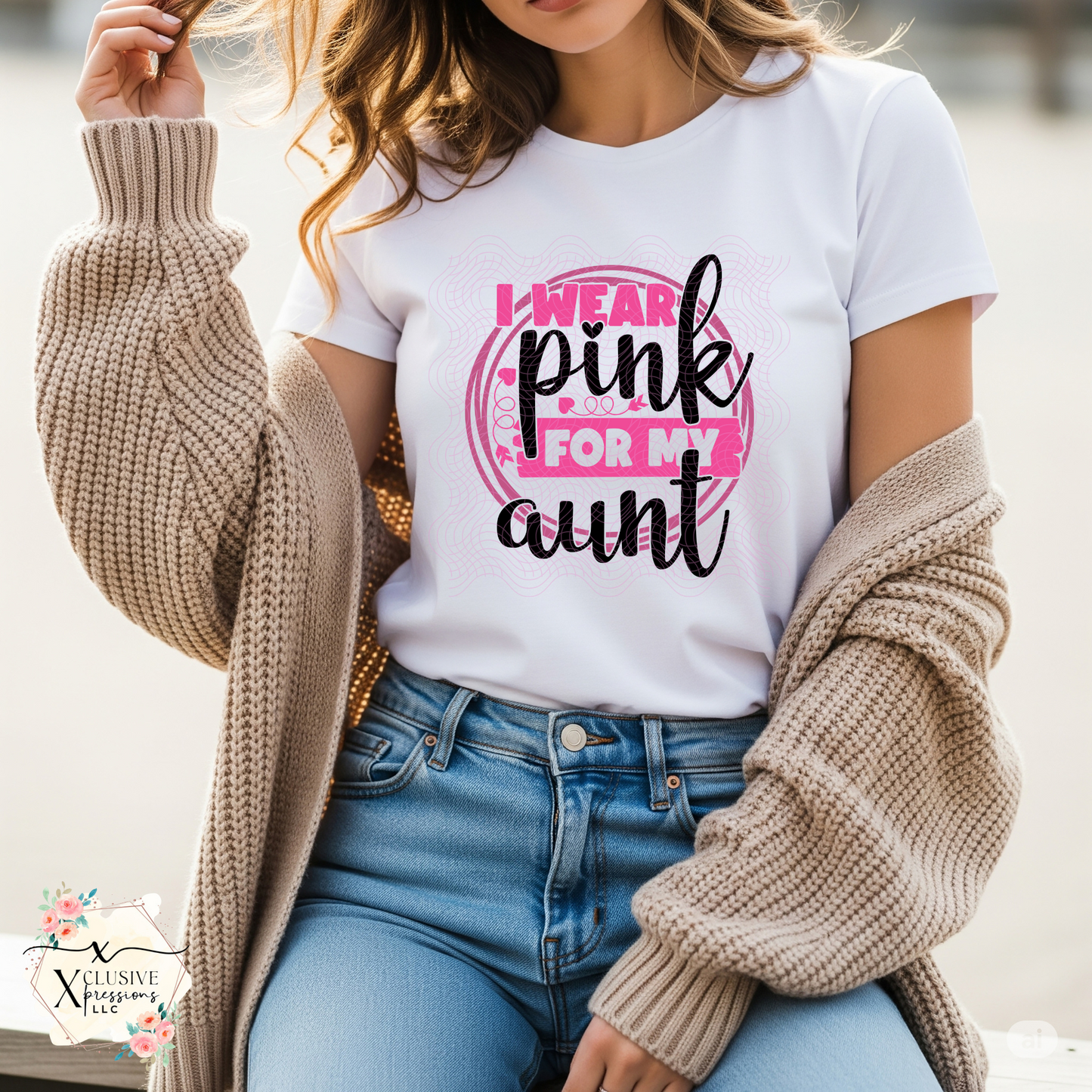 Breast Cancer: I Wear Pink For My, DTF P20