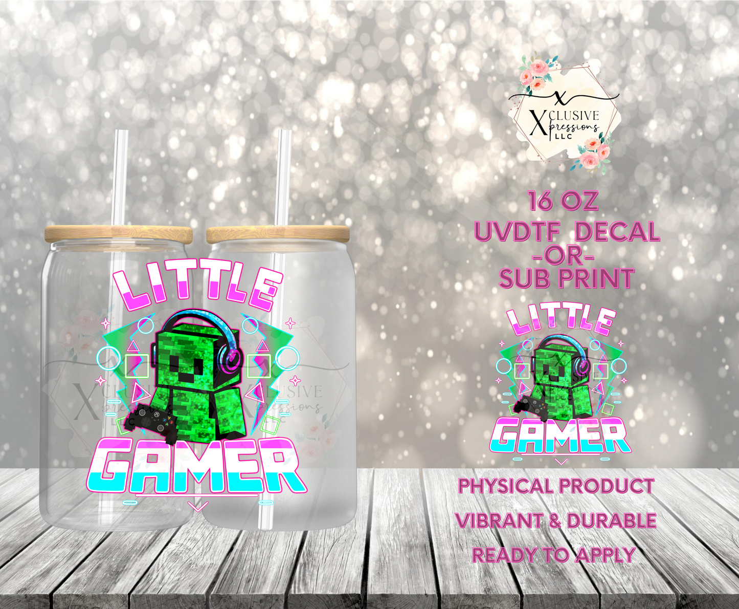 #935 Little Gamer, 16 oz Decal POD
