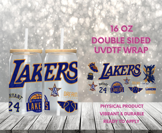 #1037 Lakers, 16 oz Double-sided UVDTF