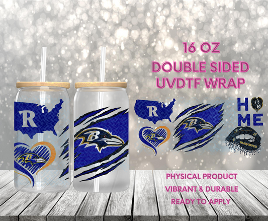#1026 Ravens, 16 oz Double-sided UVDTF