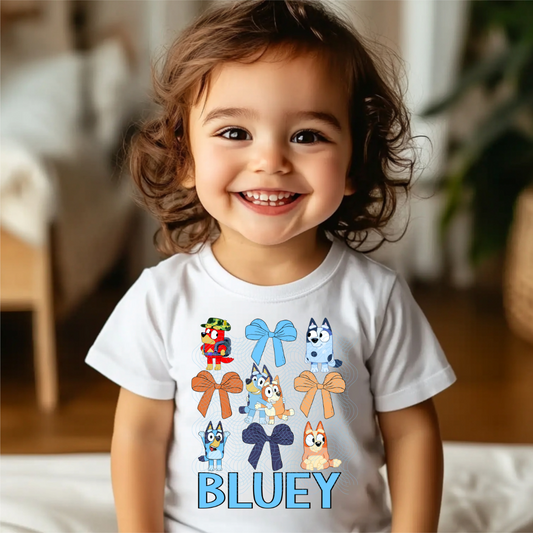 Bluey Bows Kids, DTF POD