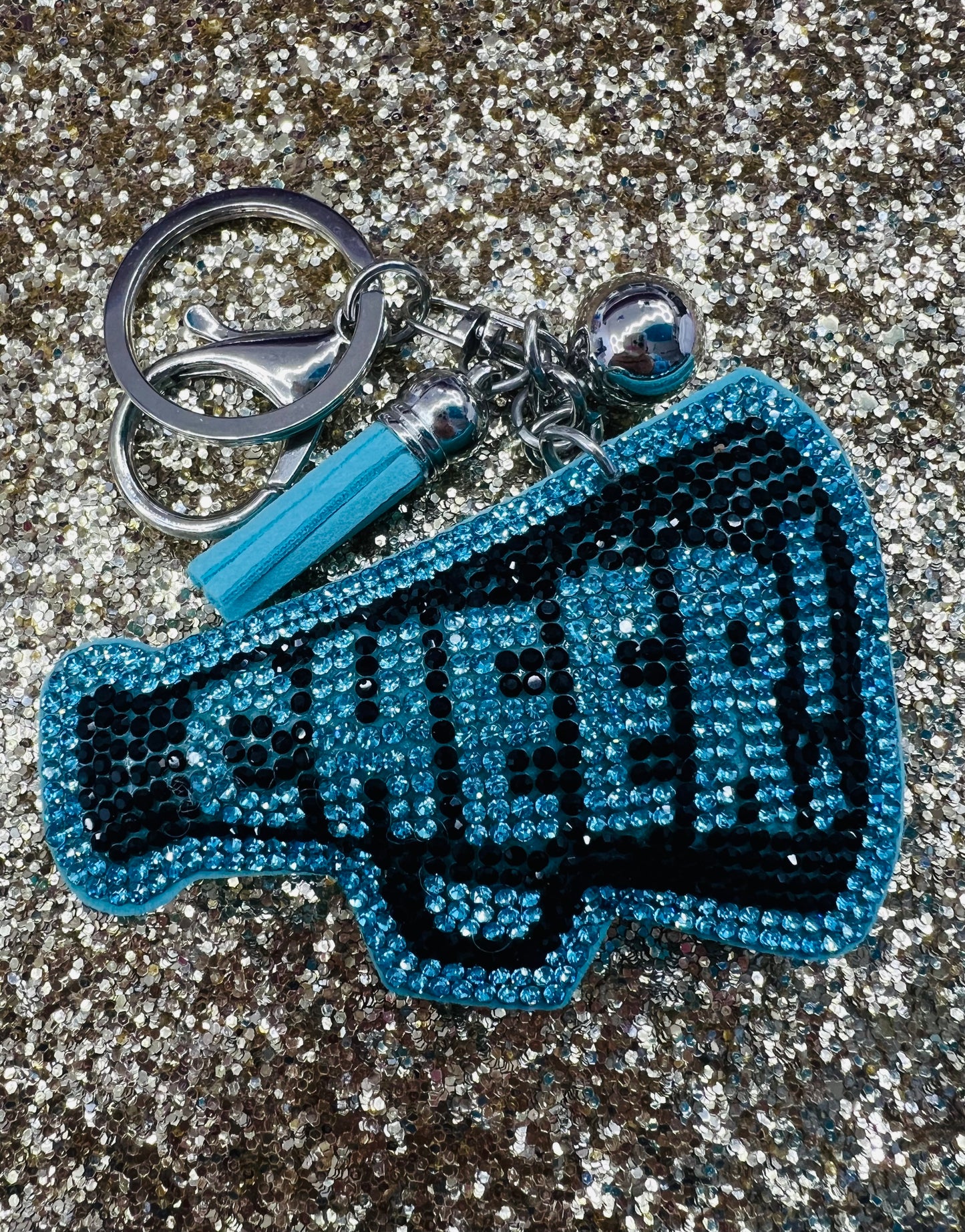 Cheer Rhinestone Keychains