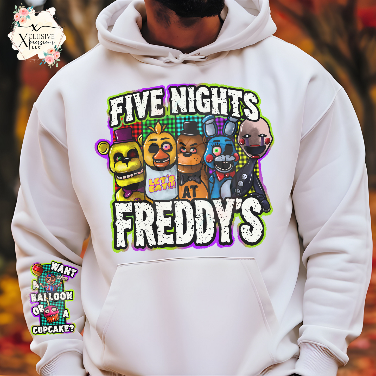 Five Night FNAF Set w/sleeve, DTF & Sublimation Print POD