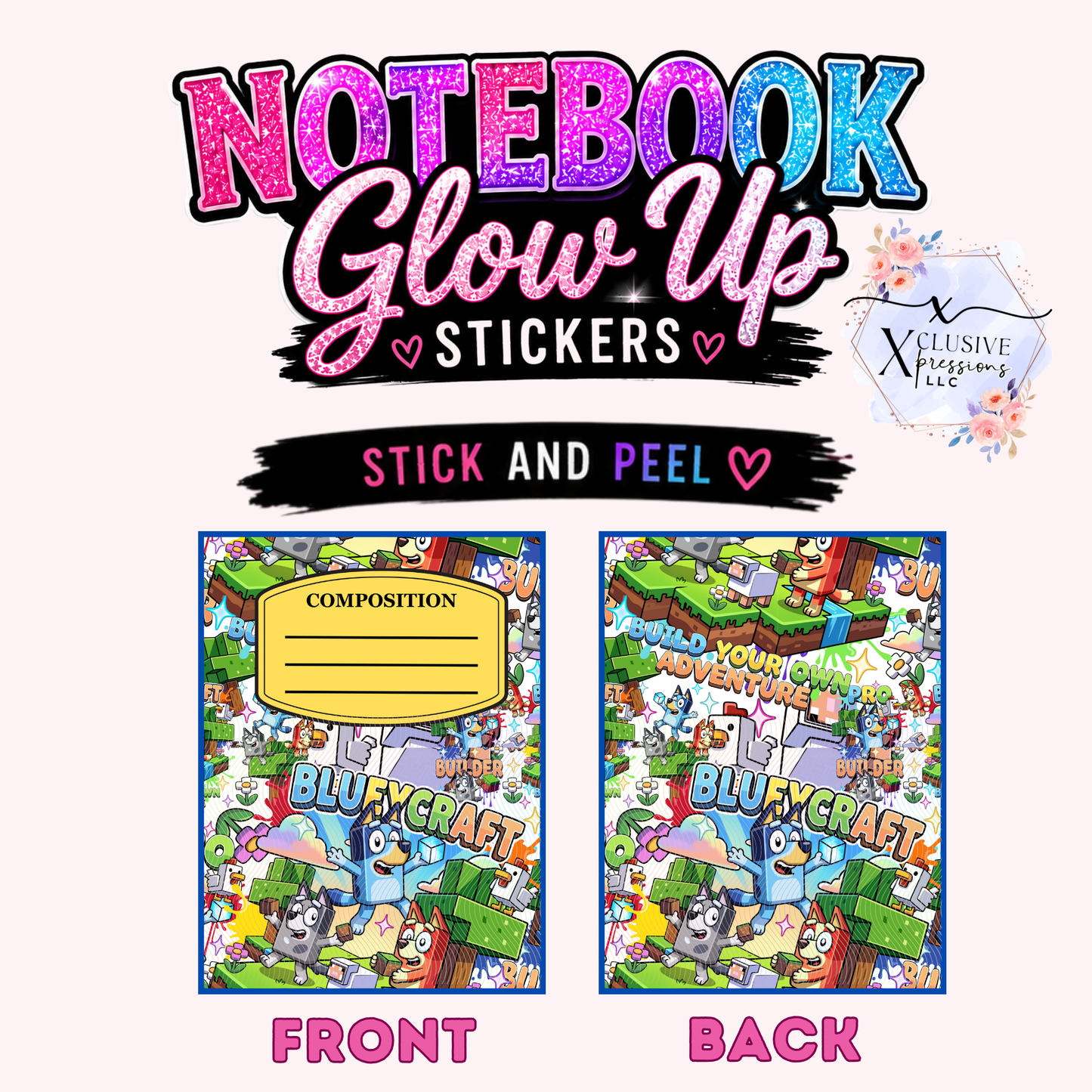 Blue Dog, Notebook Glow Up™ Stickers