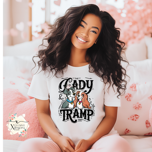 Lady & Tramp Dog, DTF & Sublimation Print POD
