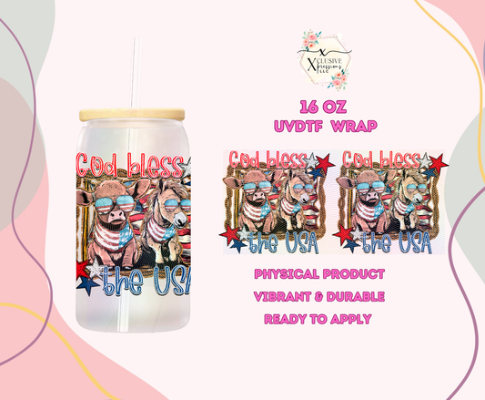#1067 USA Cow, 16 oz UVDTF or Sub