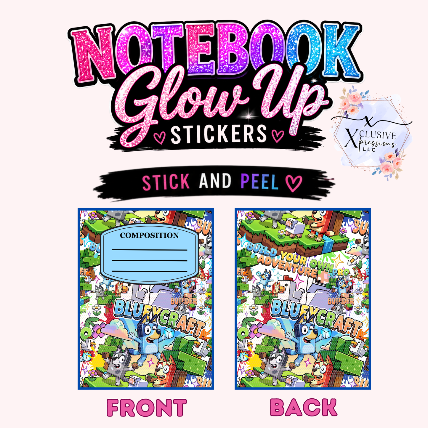Blue Dog, Notebook Glow Up™ Stickers
