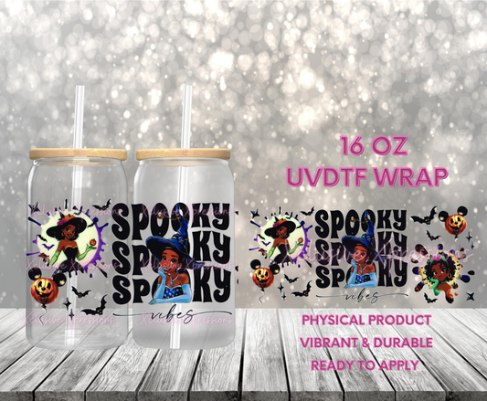 #678 Spooky Tiana, 16 oz Double-sided UVDTF