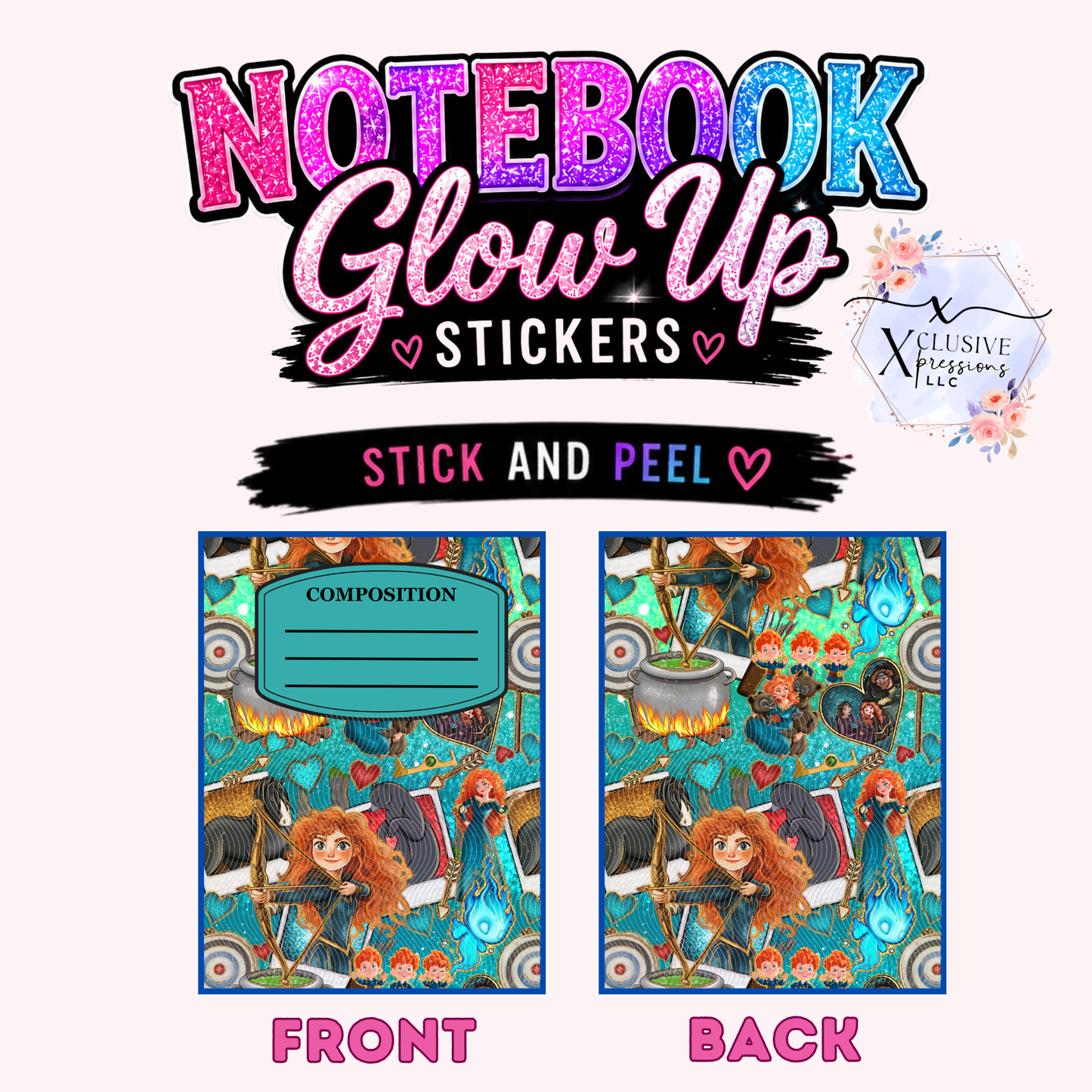 Brave Princess, Notebook Glow Up Stickers™