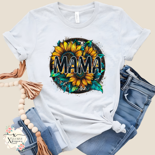 Sunflower Mama Nana Grandma Kids Collection, DTF Transfers POD