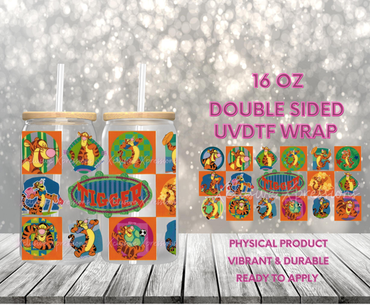 #833, Tiger, Double Sided 16 oz UVDTF RTS