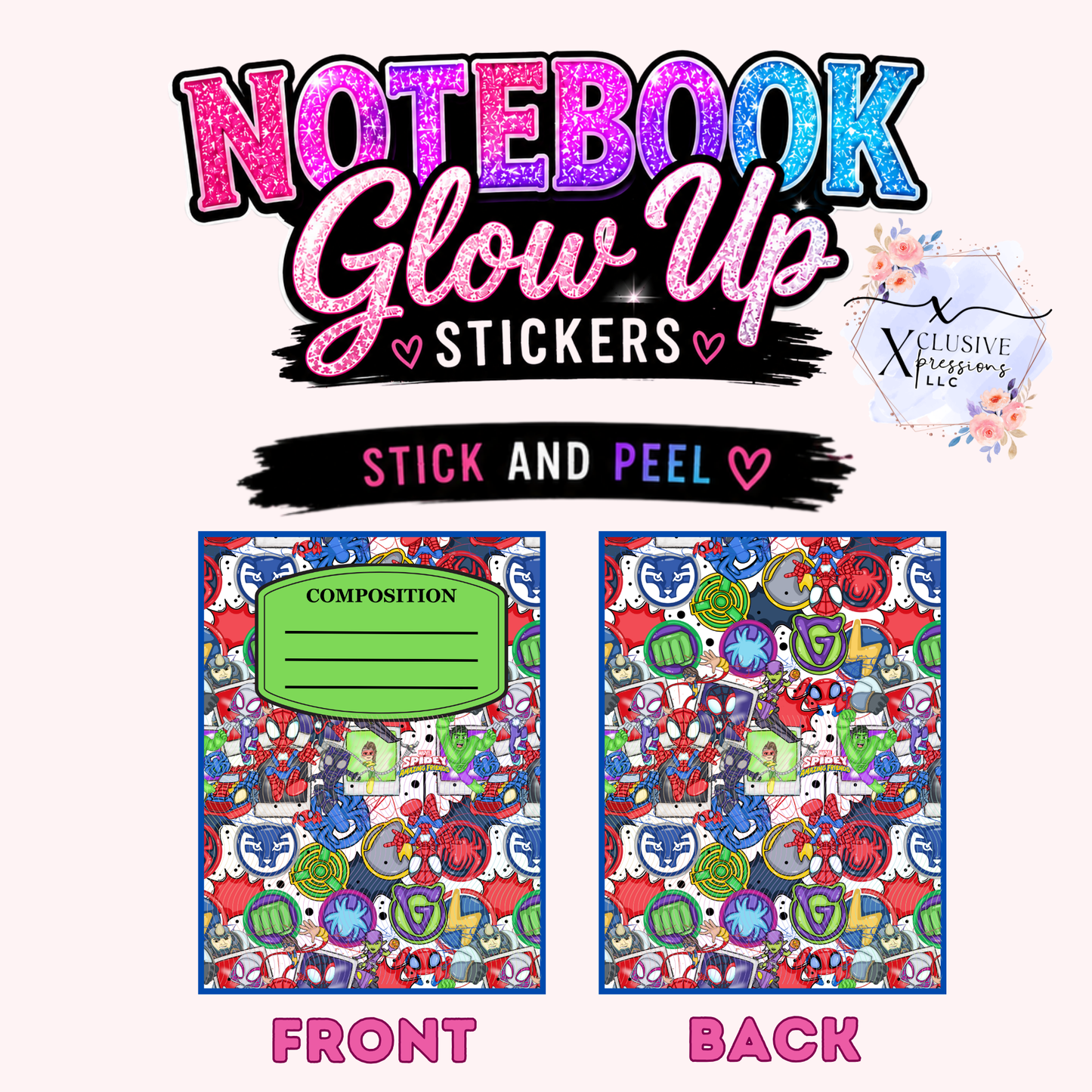 Hero, Notebook Glow Up™ Stickers
