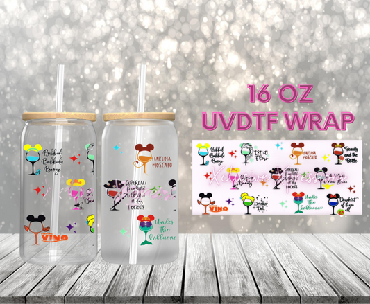 #388 Fun Wine Cups, 16 oz UVDTF