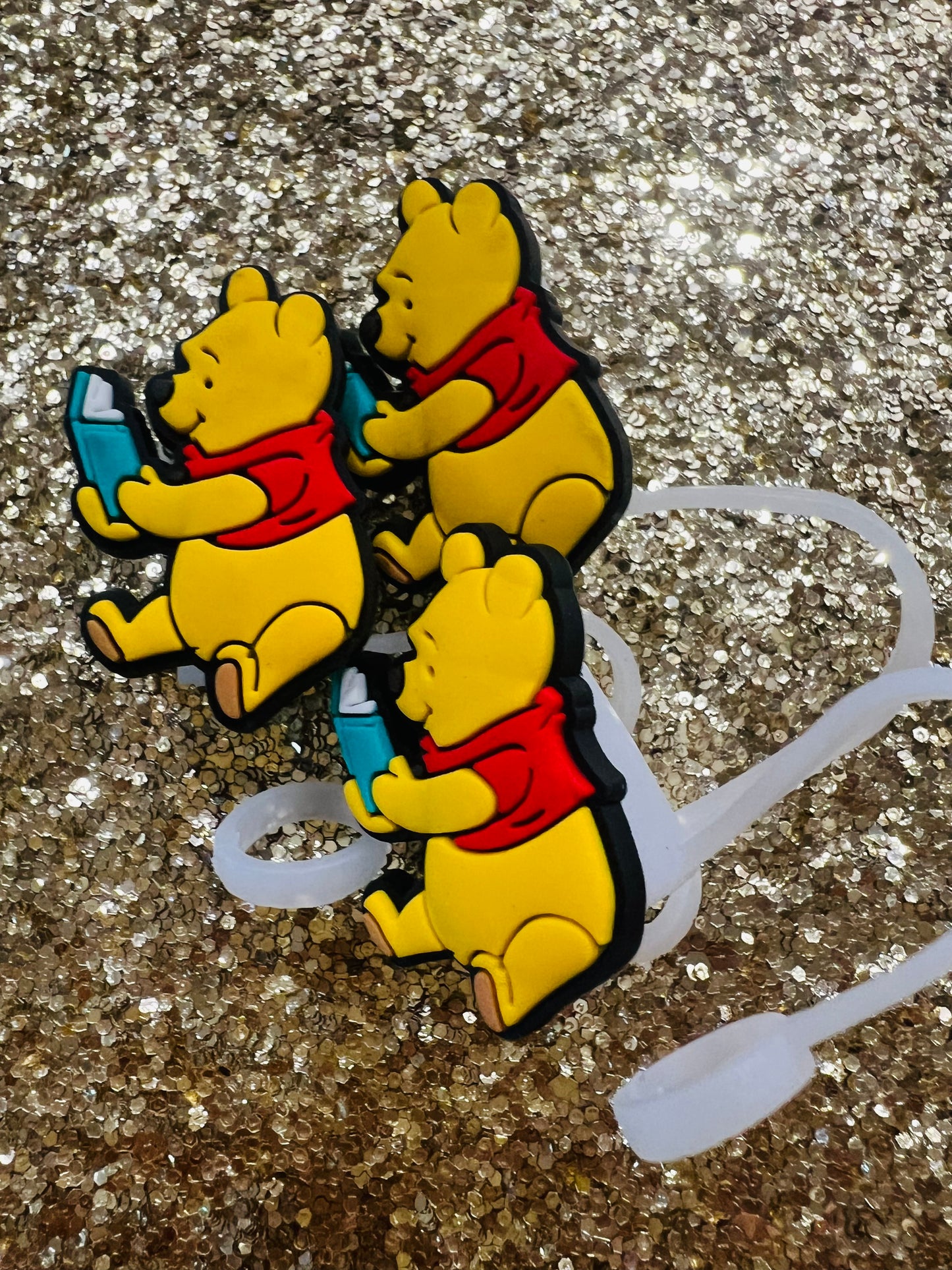 Various Pooh Bear, Straw Toppers