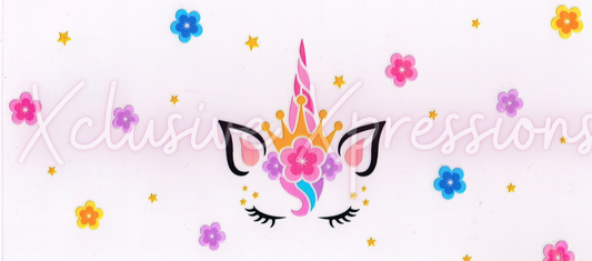 #5 Unicorn Face, 16 oz UVDTF