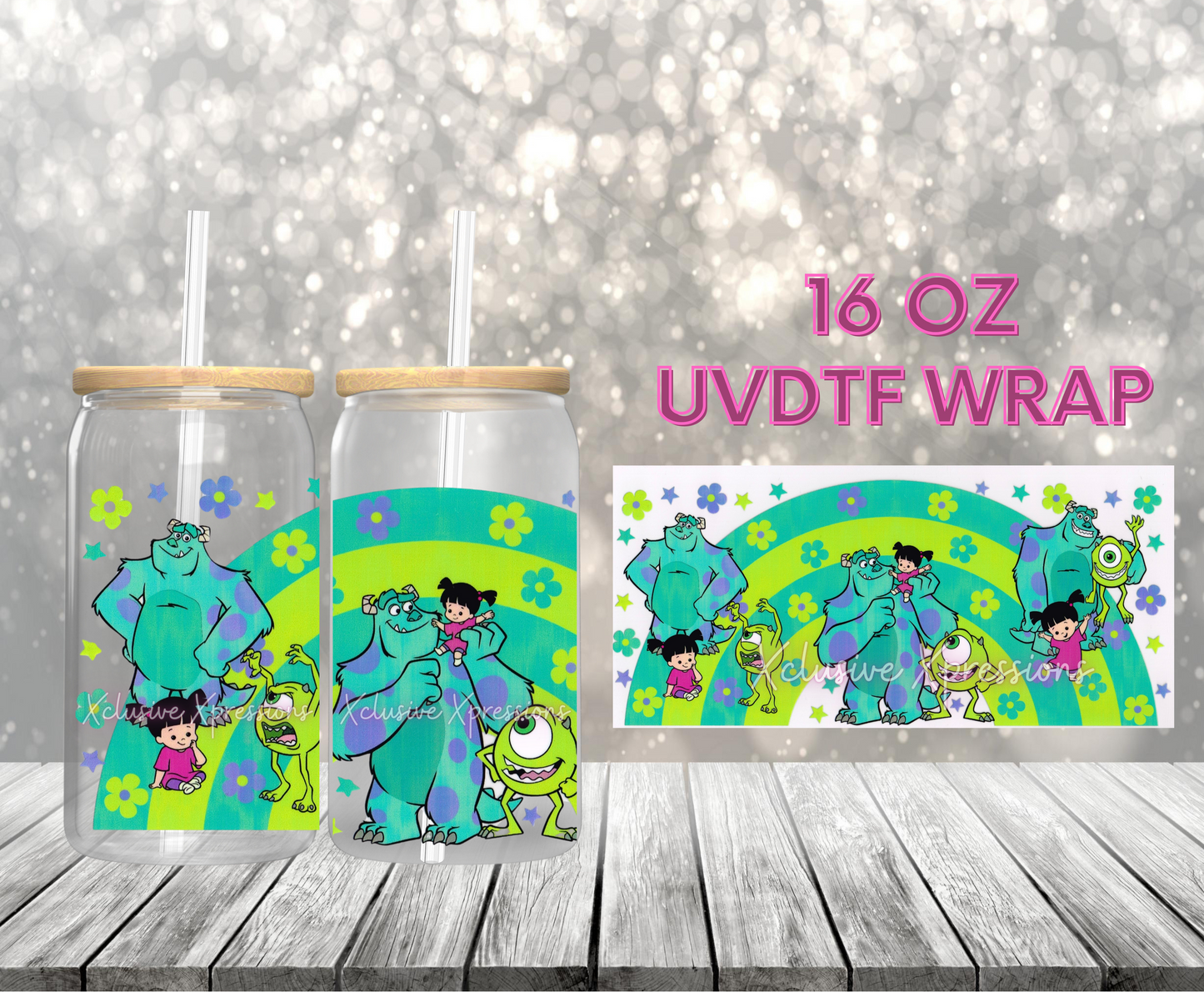 #445 Monster Rainbow, 16 oz  UVDTF