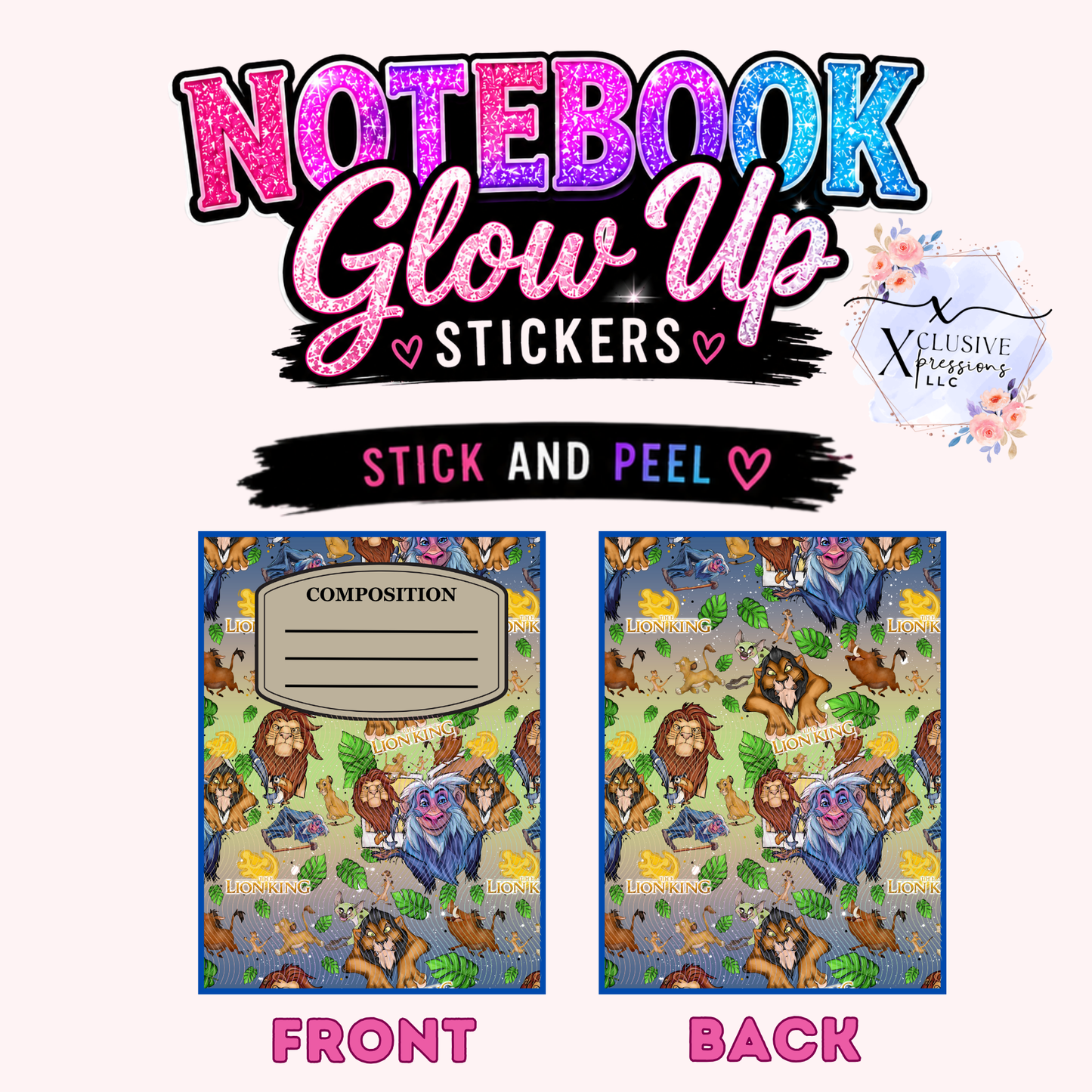 Lion King, Notebook Glow Up Stickers™