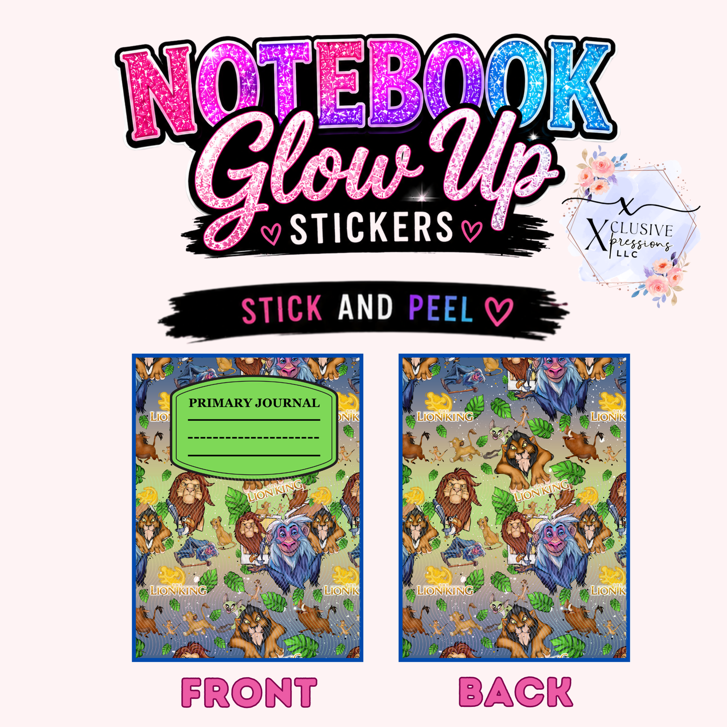 Lion King, Notebook Glow Up Stickers™