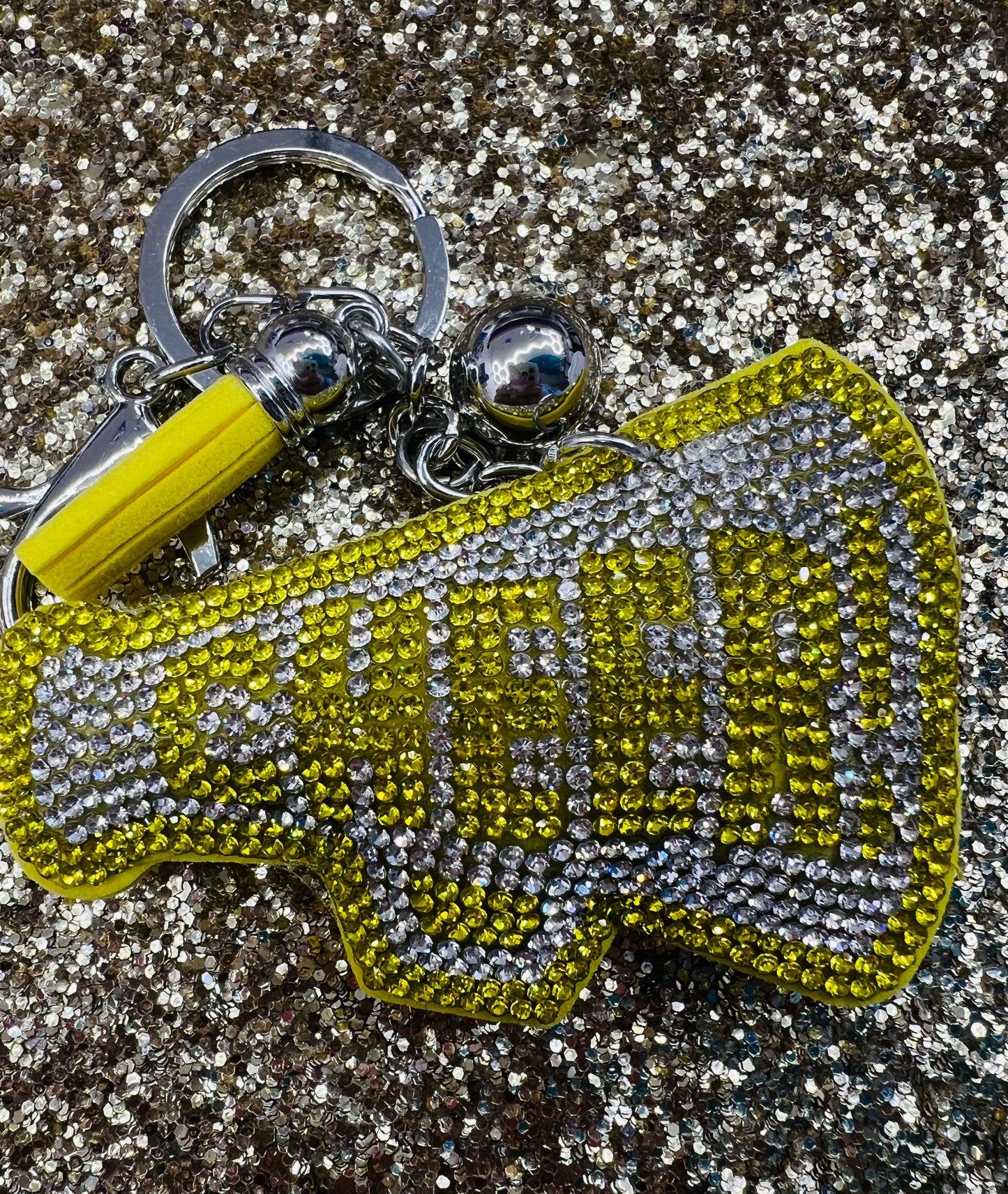 Cheer Rhinestone Keychains