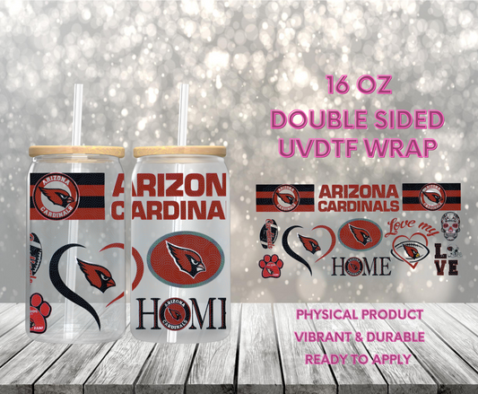 #1028 Cardinals, 16 oz Double-sided UVDTF