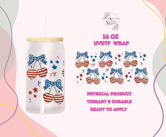 #1186 USA Cherries, Double-sided 16 oz UVDTF