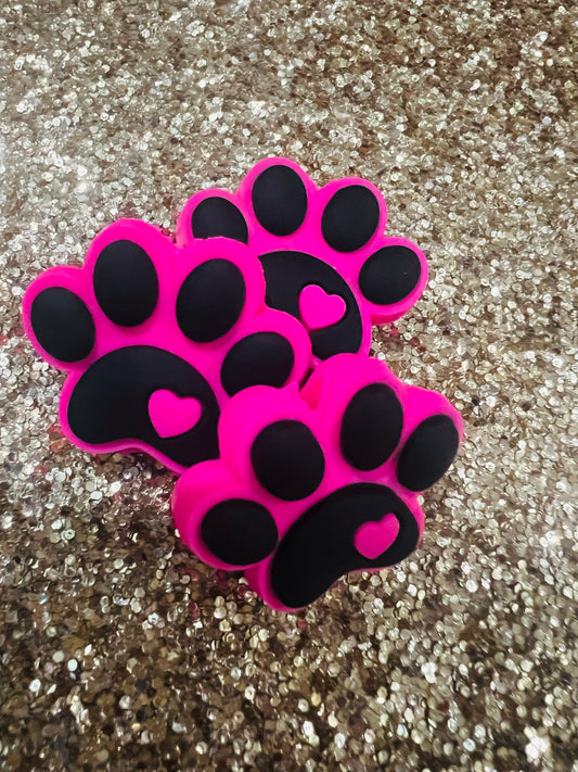 Pink Heart Dog Paw Focals