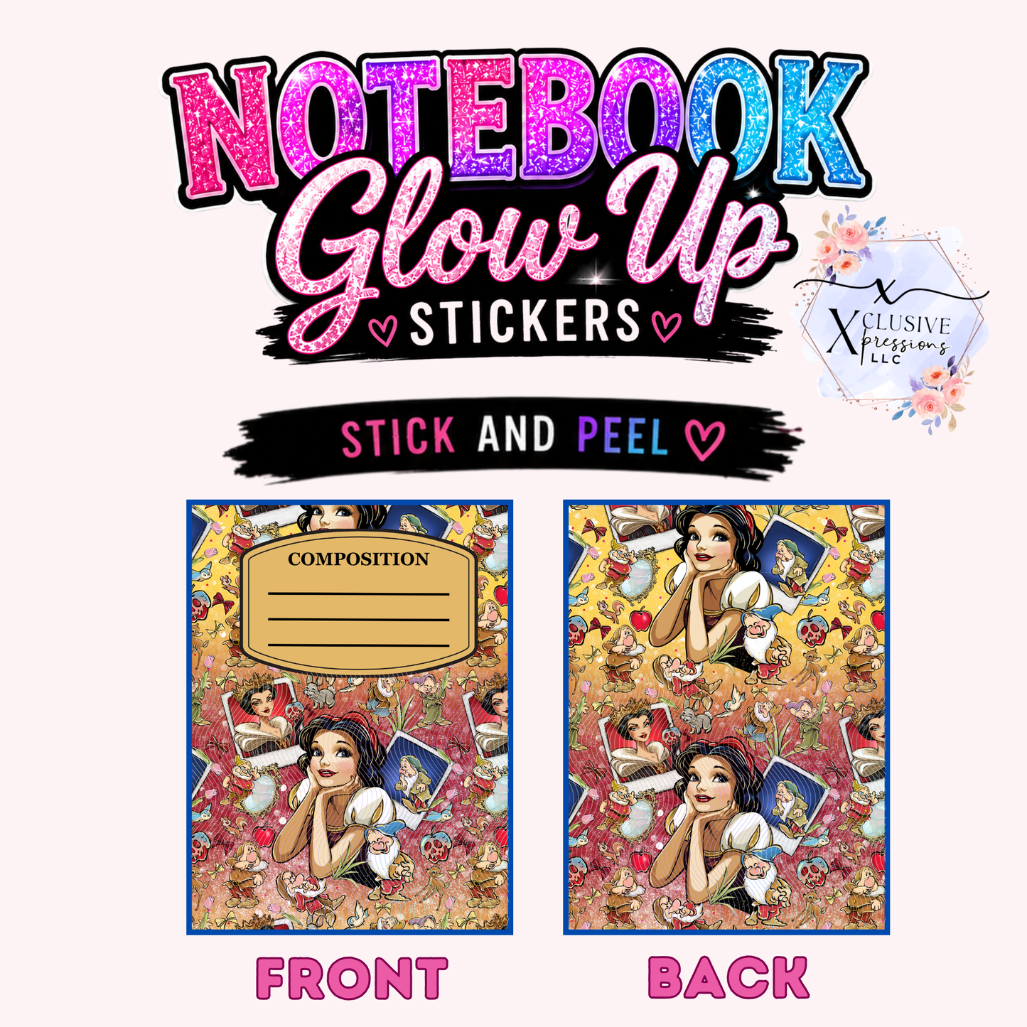 Snow Princess, Notebook Glow Up Stickers™