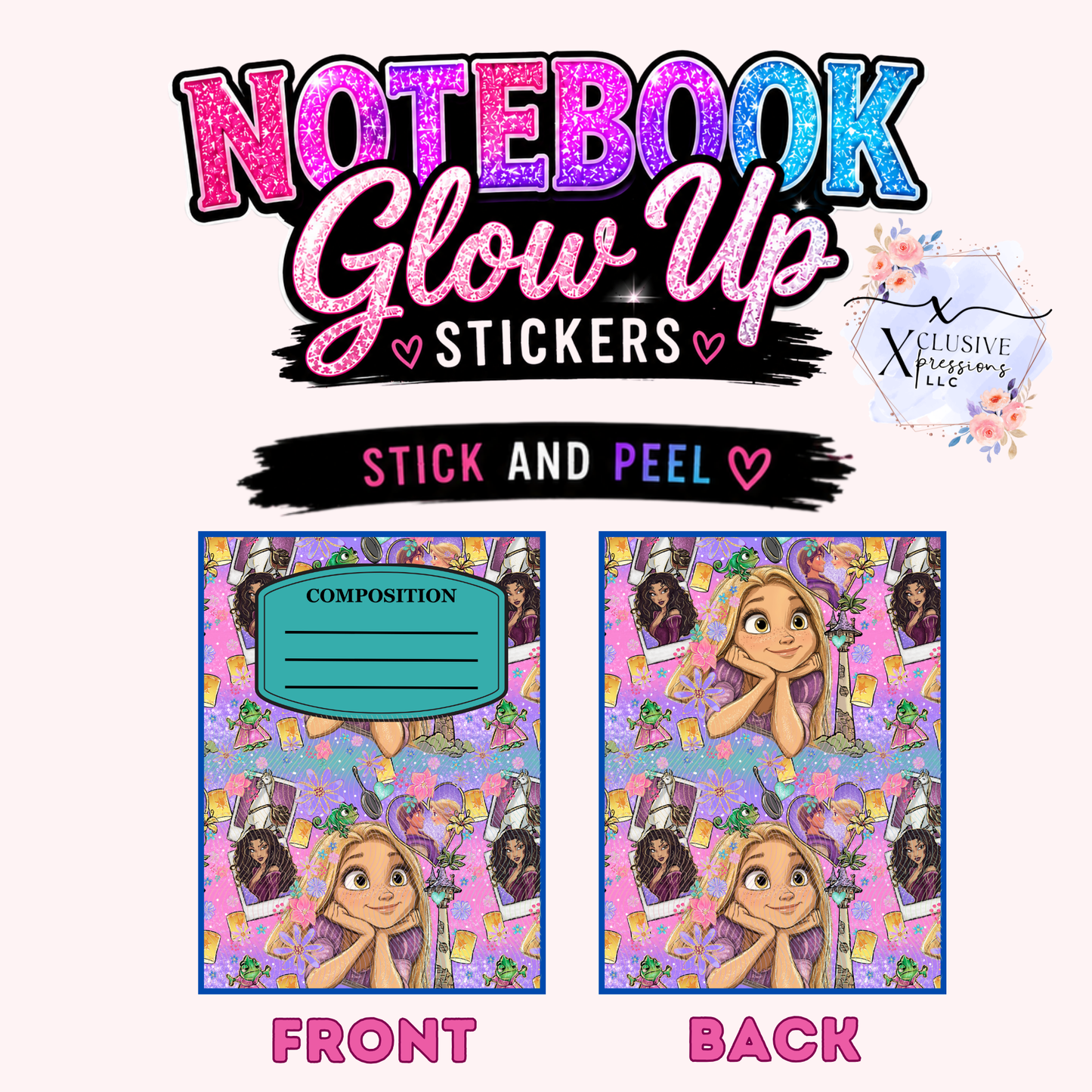 Rapun Princess, Notebook Glow Up Stickers™