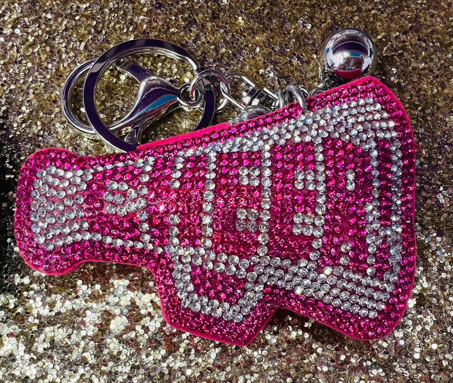 Cheer Rhinestone Keychains