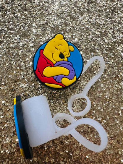 Various Pooh Bear, Straw Toppers
