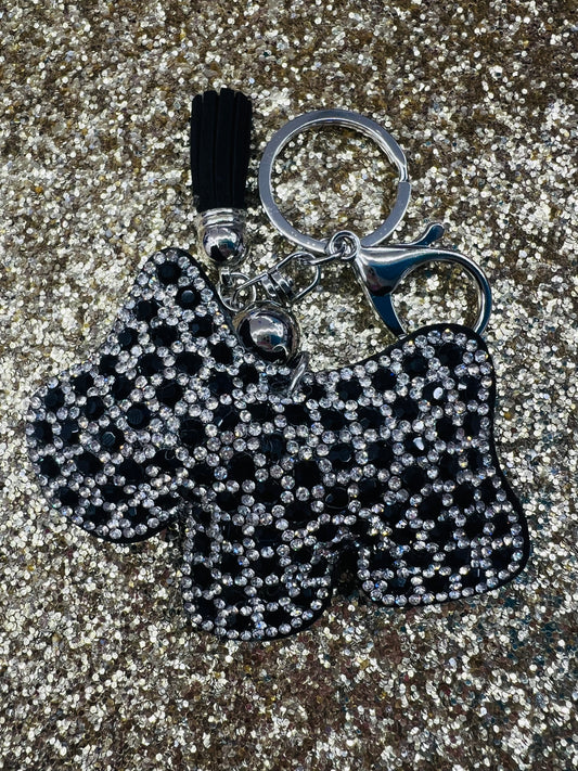 Dog Rhinestone Keychain