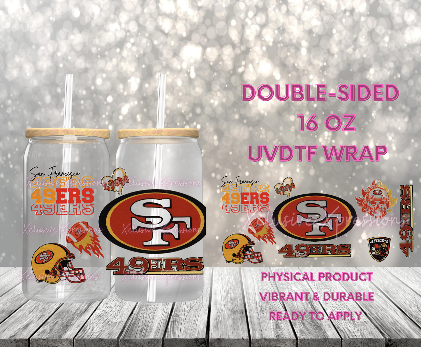 #703 SF Football, 16 oz Double-sided UVDTF