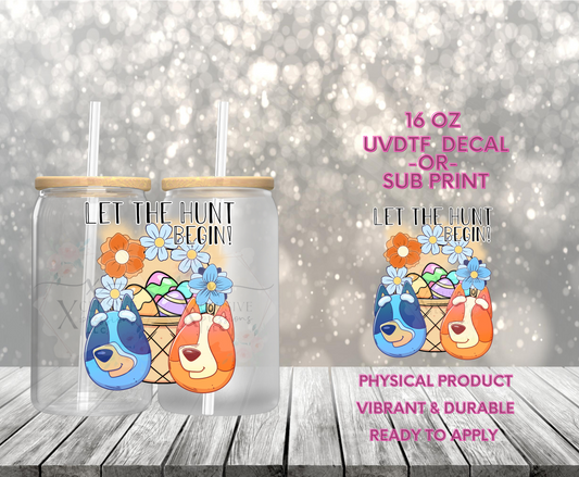#982 Bluey Easter, 16 oz POD Decal