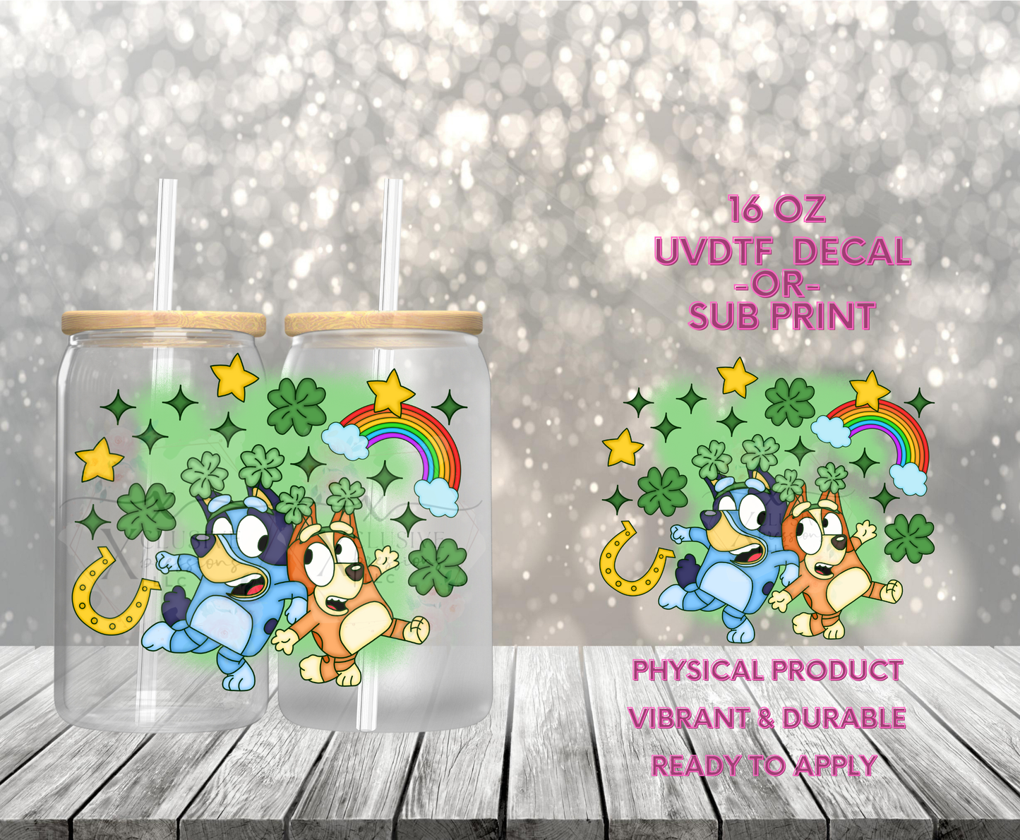#988 Blue Dog St Patricks, POD Decal