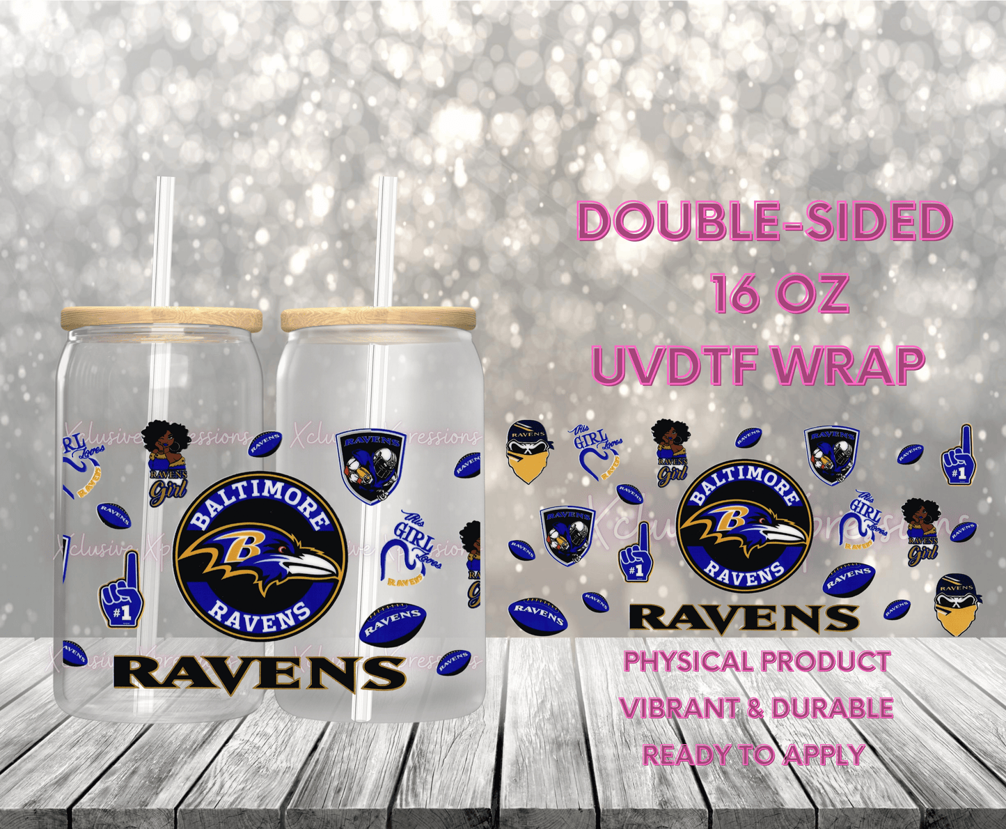 #728 Balt Ravens, Double Sided 16 oz UVDTF