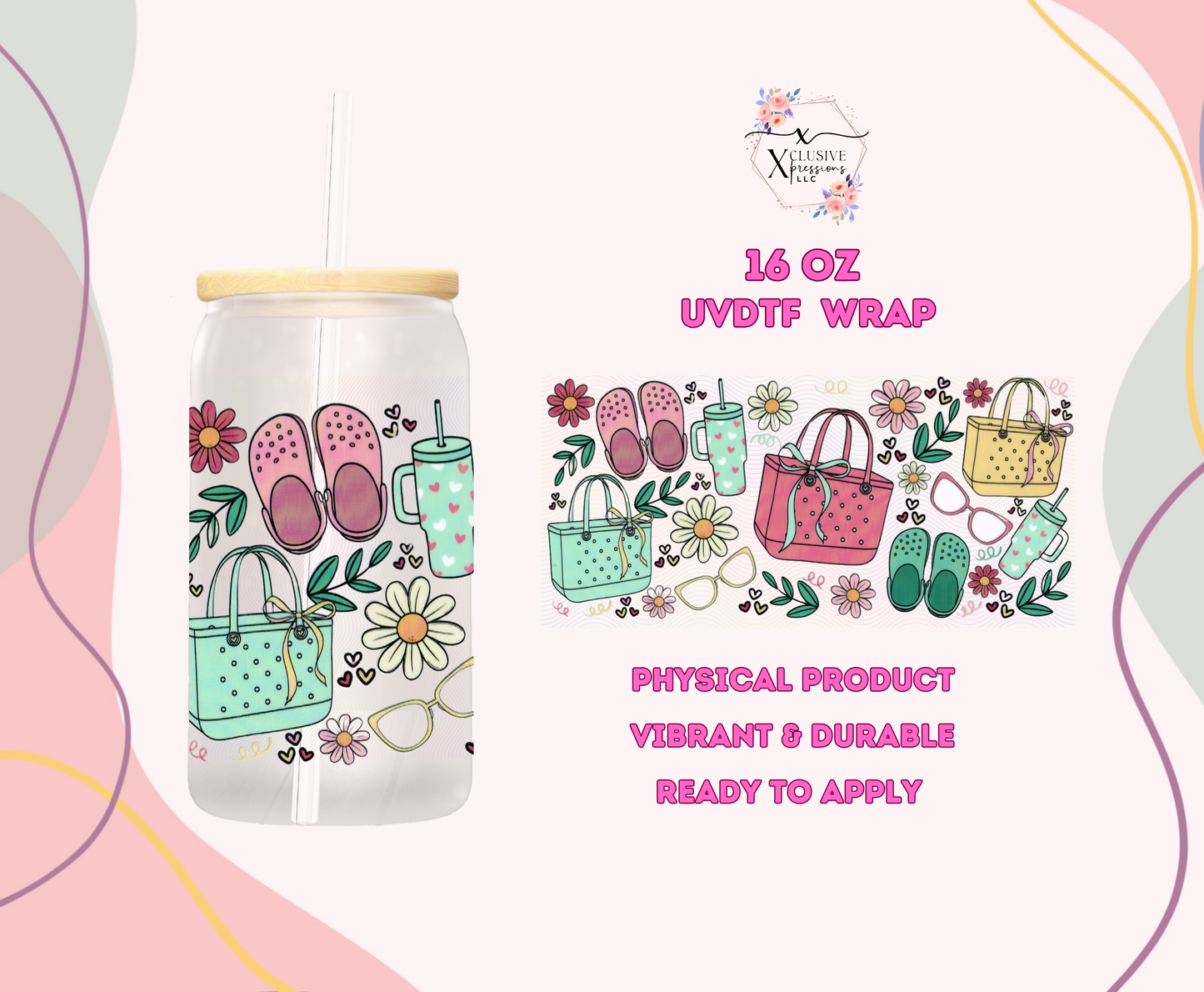 #1189 Totes & Tumblers, Double-sided 16 oz UVDTF
