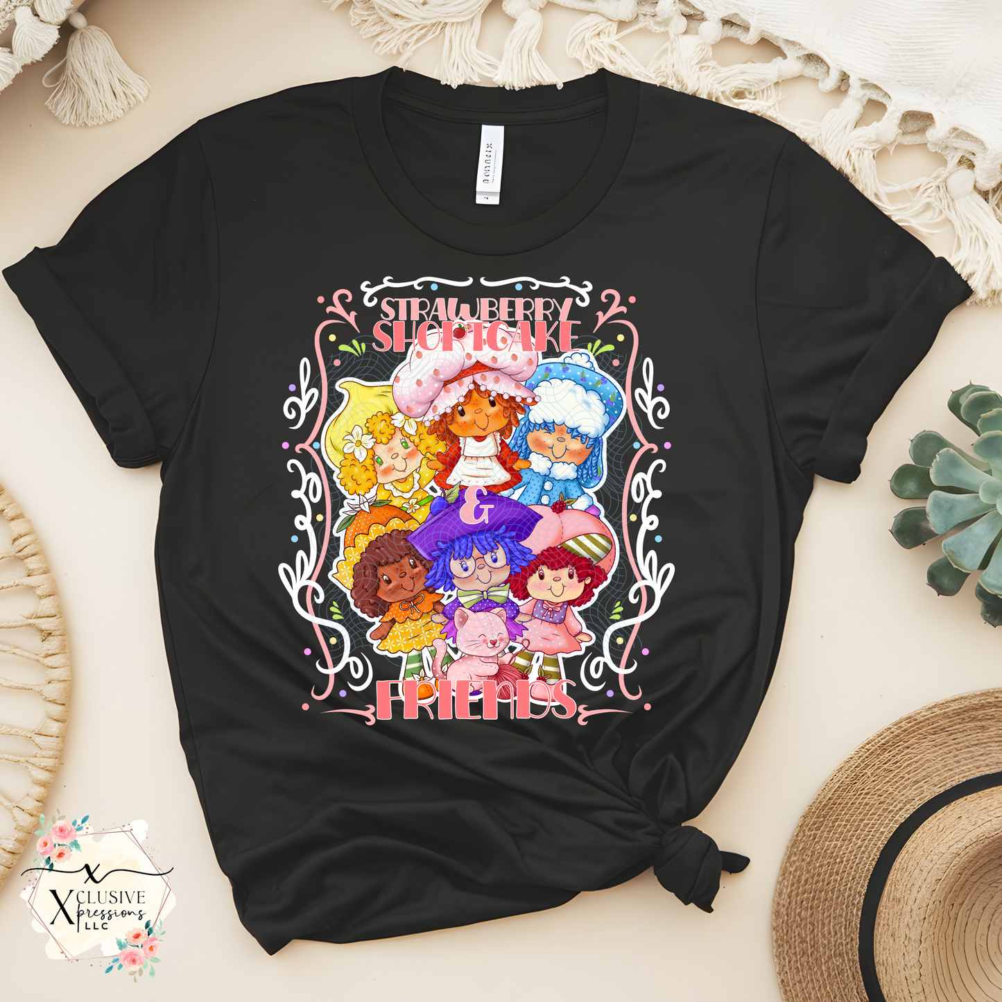 Strawberry Girl 80s Crew, DTF POD
