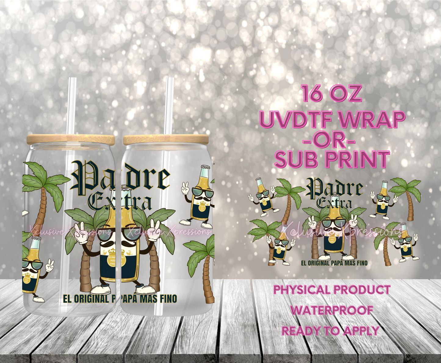 #611 Padre Extra Beer,  16 oz UVDTF P20 or Sub