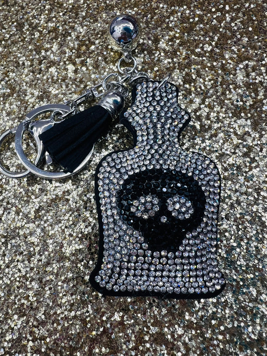 Skeleton Rhinestone Keychain