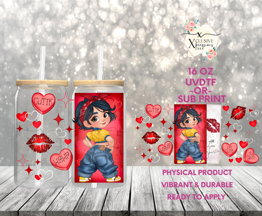 #957 Snow Princess Chola, 16 oz P2O UVDTF